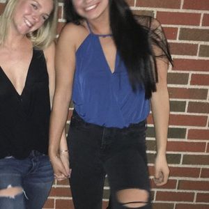 BCBG blue bodysuit - worn once, size M